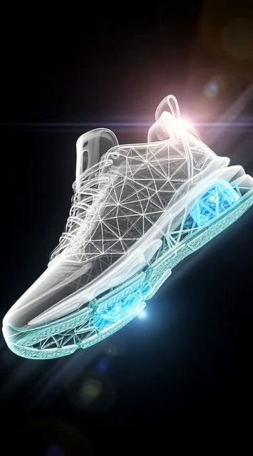 运行中的鞋，慢动作